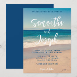 Convites Casamento com Foto na Praia Deep Blue