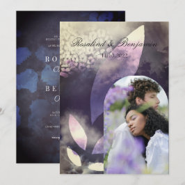 Convites Casamento com Foto por Arco Violeta Dourado Rosa V