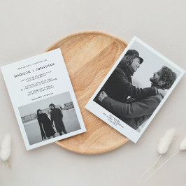 Convites Casamento com Foto Simple Classy Typografia 2