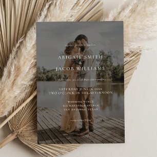 Convites Casamento com Foto Simples Moderna Elegante