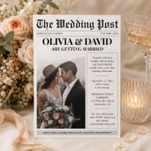 Casamento com Foto Única de Jornal