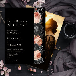 Convites Casamento com Fotografias da Morte Preta e Vintage