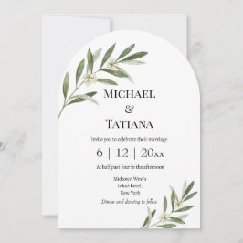 Convites casamento com fotos de arco de código rsvp qr de b