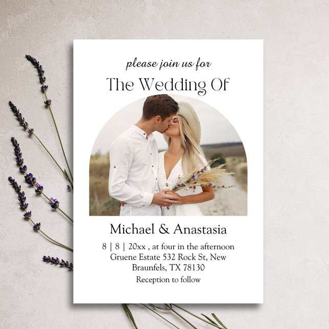 Convites casamento com fotos do boho arca elegante e modern (Criador carregado)