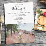 Convites Casamento com fotos modernas elegantes do monogram<br><div class="desc">Monograma elegante de casamento rústico com sua própria foto. Para primavera,  verão,  outono ou casamento no inverno. Você pode facilmente adicionar sua própria foto para torná-la muito pessoal e exclusiva e adicionar seu próprio texto.</div>