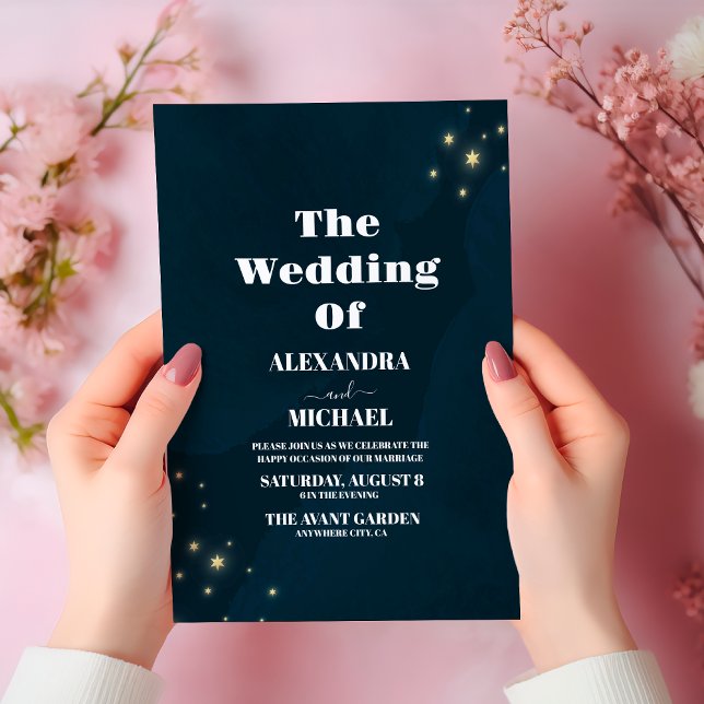 Convites Casamento com Galáxias Teais do Universo Exterior (Criador carregado)