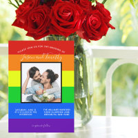 Casamento com Gay de Foto do Casal LGBTQ Striped R