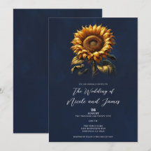 Casamento com Girassóis Rústicos Azuis