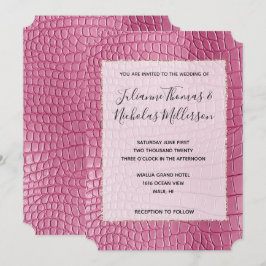 Convites Casamento com Glam Animal Girly Pink