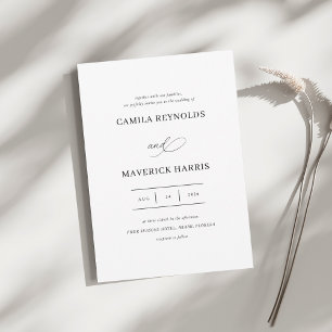 Convites Casamento com Grace Elegant Calliografia