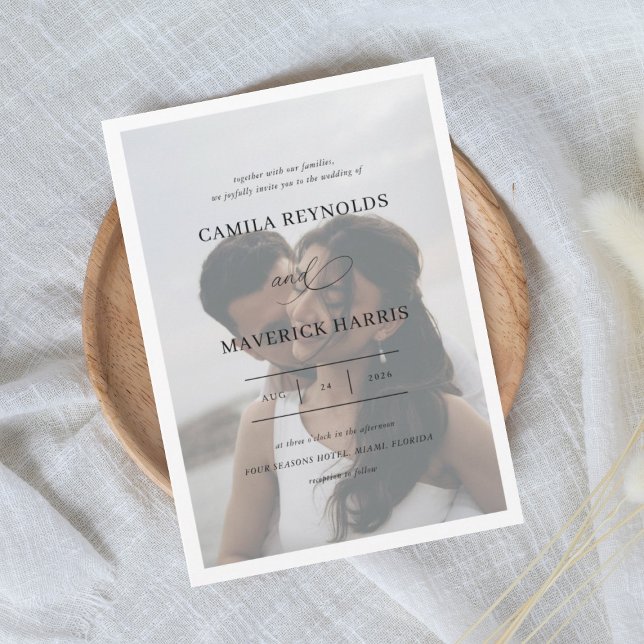 Convites Casamento com Grace Elegant Calliografia (Criador carregado)