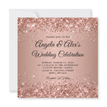 Casamento com Gradiente de Rosa Dourado Brilhante