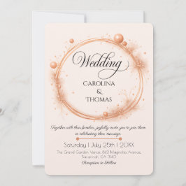 Convites Casamento com Grafismo em Caligrafia Elegante com 