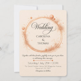 Convites Casamento com Grafismo em Caligrafia Elegante com