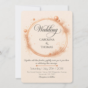Convites Casamento com Grafismo em Caligrafia Elegante com
