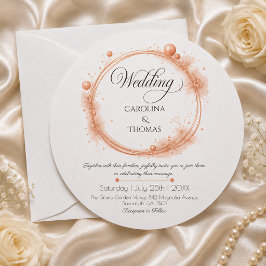 Convites Casamento com Grafismo em Caligrafia Elegante de P