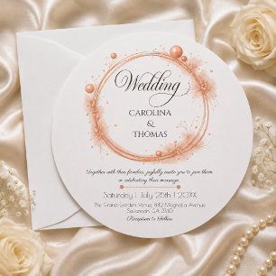 Convites Casamento com Grafismo em Caligrafia Elegante de P