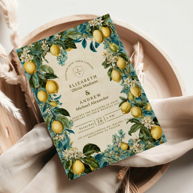Convites Casamento com Herança de Flor de Citrus (Criador carregado)