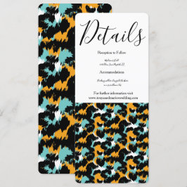 Convites Casamento com Impressão Animal Feline Splash