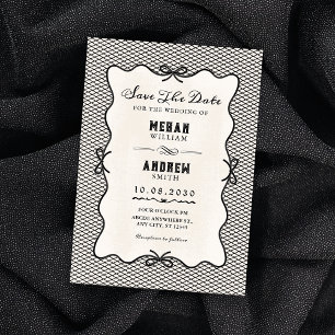 Convites Casamento com laço preto