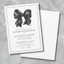 Casamento com Laço Preto Elegante