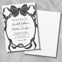 Casamento com Laço Preto Elegante