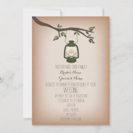 Convites Casamento com Lanterna de Campanha Verde Inspirado