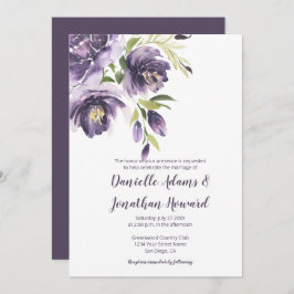 Convites Casamento com Lavandas roxas