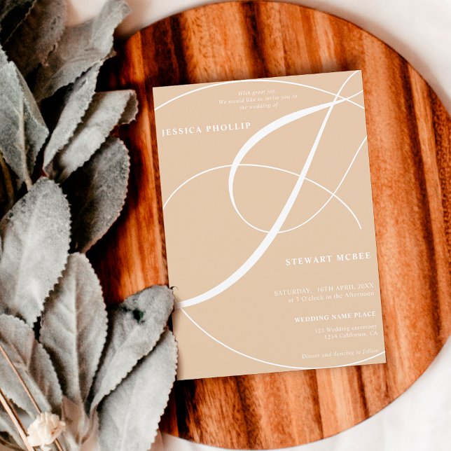 Convites Casamento com legenda e caligrafia (Criador carregado)