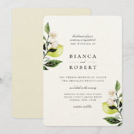 Convites Casamento com Lemons Botânicos Elegantes