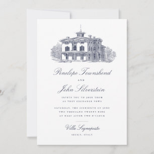 Convites Casamento com Letra de Cursiva em Villa Italiana V