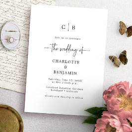 Convites Casamento com Letra de Monograma