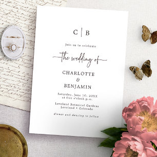Convites Casamento com Letra de Monograma