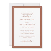 Casamento com Letra Elegante Terracota