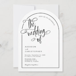 Convites Casamento com Letra Manuscrita Moderna