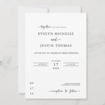 Casamento com Letra Minimal