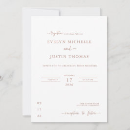 Convites Casamento com Letra Minimal