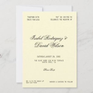 Convites Casamento com Letra Moderna