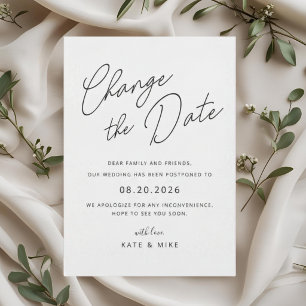 Convites Casamento com Letreiro Manual Moderno Mudar a Data
