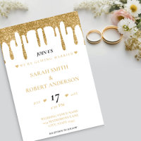 Casamento com Lixo Branco e Dourado