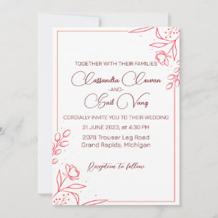 Convites Casamento com mão mínima