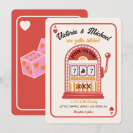 Convites Casamento com Máquina de Slot Retro Mod