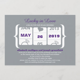 Convites Casamento com máquinas de sorteio de sorte no amor