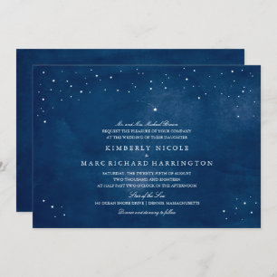 Convites Casamento com Marinho de Estrela Azul