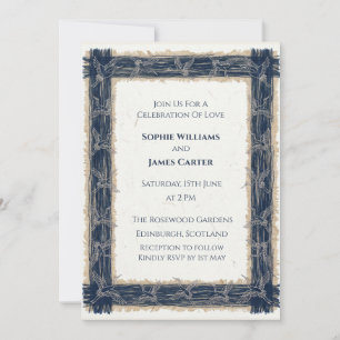 Convites Casamento com Moldura Naval