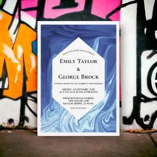 Convites Casamento com Na moda Abstrato de arte moderna