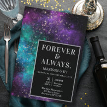 Casamento com Nebulosa Espacial Celestial Starry N