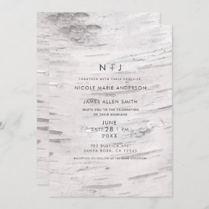 Convites Casamento com o Campo Russo de Madeira Branca