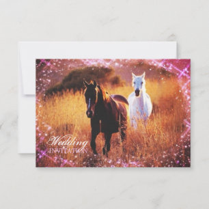 Convites casamento com o cavalo do sol do oeste