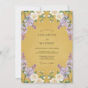 Convites Casamento com Ochre Roxo Wisteria